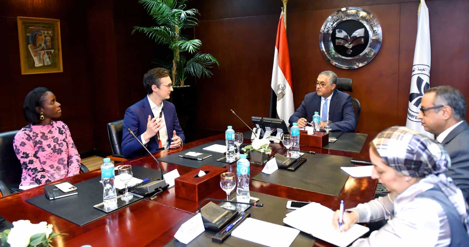 The Chairman of the Investment Authority meets a delegation of emerging companies wishing to invest in Egypt