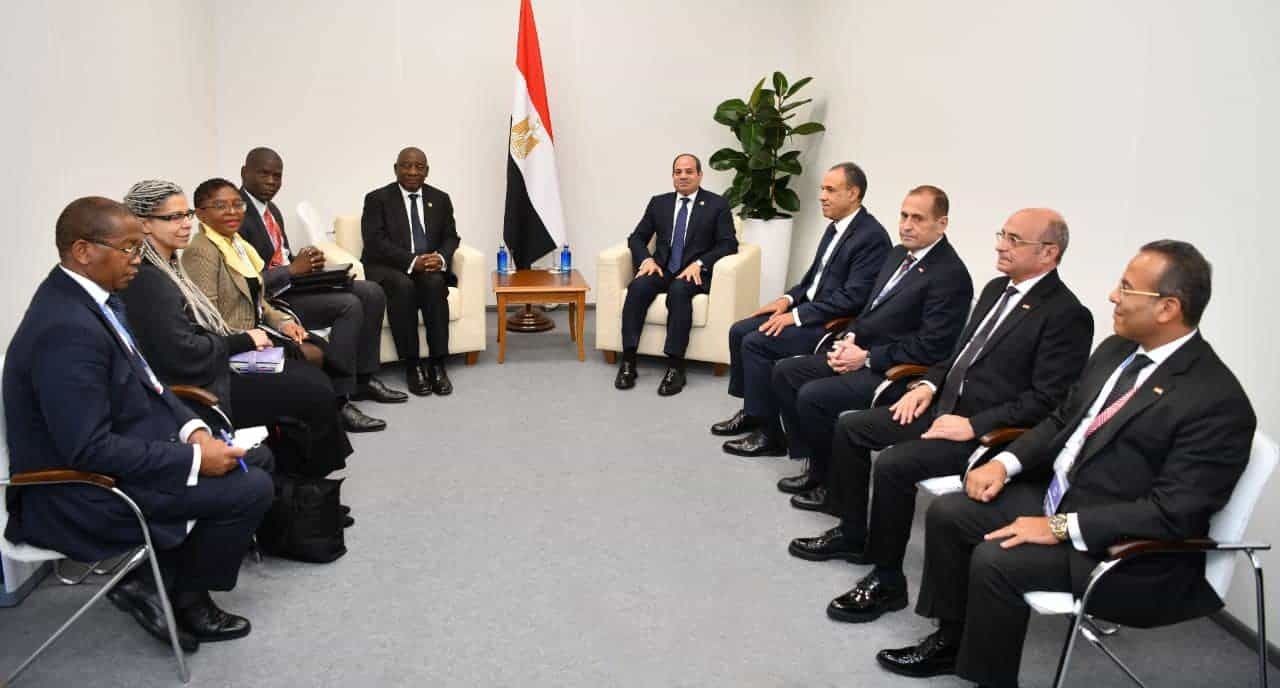 Al-Sisi meets his South African counterpart on the sidelines of the BRICS summit