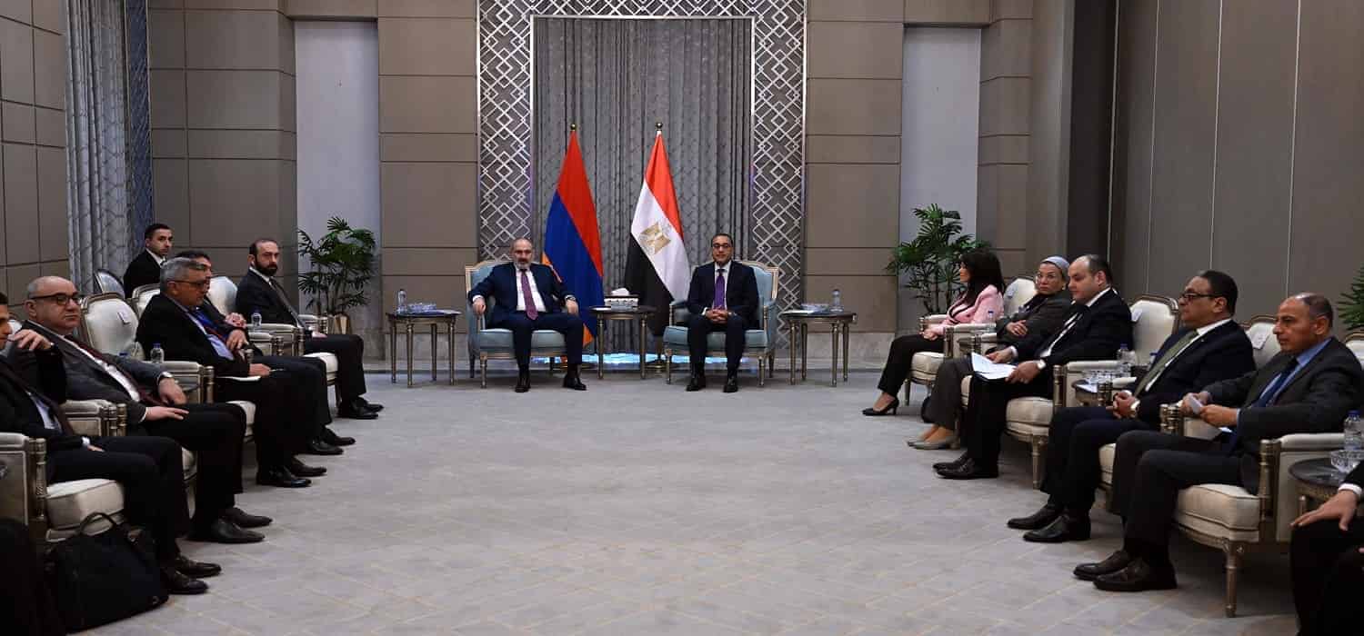 مدبولى يؤكد اهتمام مصر بزيادة حجم العلاقات الاقتصادية والتجارية مع أرمينيا
